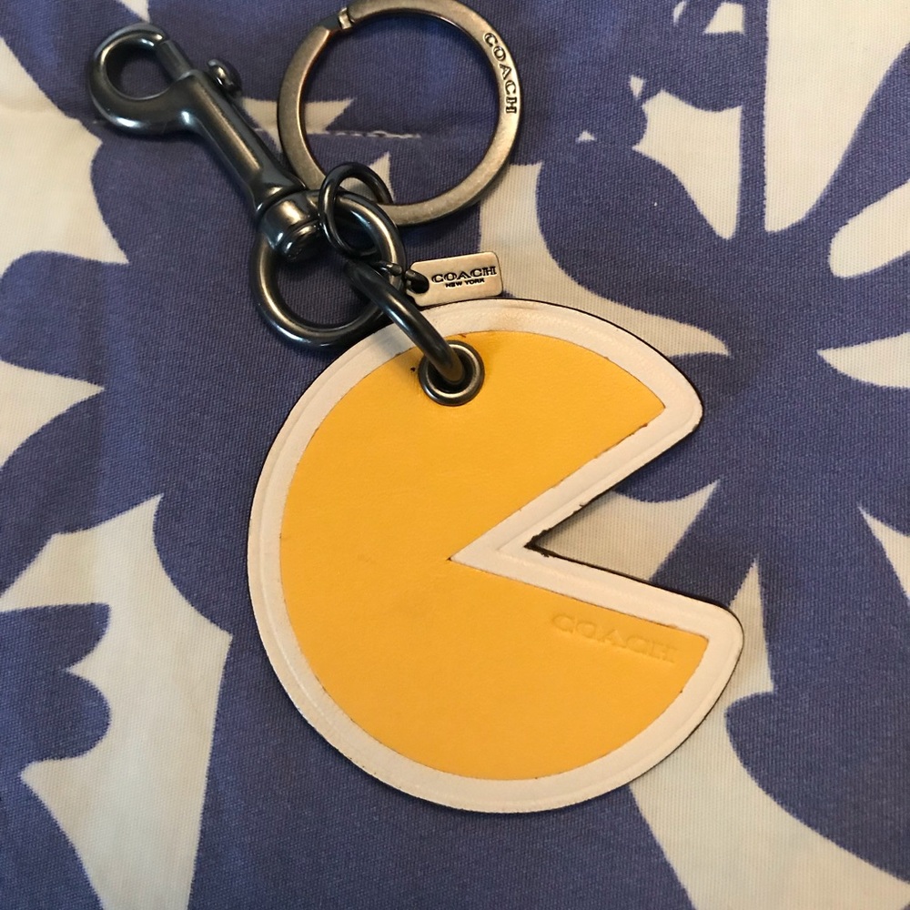 Coach PAC-MAN Key Chain Purse Charm NWT
